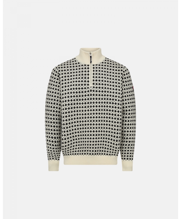 Dovre Knitted Zip Pullover i multifarvet til herre