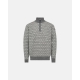 Dovre Knitted Zip Pullover i multifarvet til herre