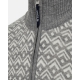 Dovre Knitted Zip Pullover i multifarvet til herre