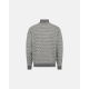 Dovre Knitted Zip Pullover i multifarvet til herre