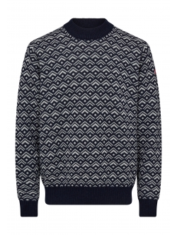 Dovre stiktrøje m. mønster i multifarvet til herre