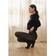 Decoy fleece strømpebukser 280 denier i sort til kvinder