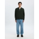 Selected relaxed half zip Polo i Deep Forest til herre