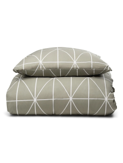 Sengetøj 100% bomuld - Grønt sengesæt med harlekintern - Nordstrand Home dynebetræk