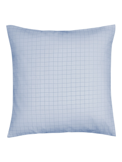 Pudebetræk 60x63 cm - 100% bomuld - Blå ternet hovedpudebetræk - Nordstrand Home