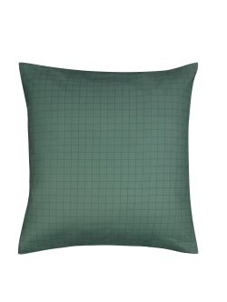 Pudebetræk 60x63 cm - 100% bomuld - Blå ternet hovedpudebetræk - Nordstrand Home