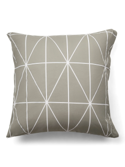 Pudebetræk 60x63 cm - 100% bomuld - Grønt hovedpudebetræk med harlekintern - Nordstrand Home