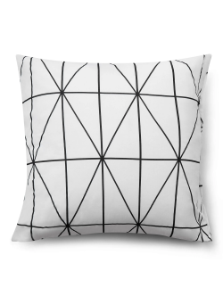 Pudebetræk 60x63 cm - 100% bomuld - Hvidt hovedpudebetræk med harlekintern - Nordstrand Home