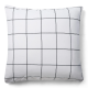Pudebetræk 60x63 cm - 100% bomuld - Hvidt hovedpudebetræk med sorte tern - Nordstrand Home