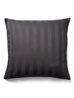 Bambus pudebetræk - 100% Naturligt bambus - 60x63 cm - Gråt, jacquardvævet hovedpudebetræk med striber