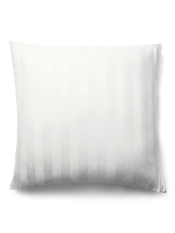 Bambus pudebetræk - 100% Naturligt bambus - 60x63 cm - Hvidt, jacquardvævet hovedpudebetræk med striber