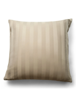 Bambus pudebetræk - 100% Naturligt bambus - 60x63 cm - Sandfarvet, jacquardvævet hovedpudebetræk med striber
