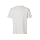 Selected rib t-shirt med rund hals i hvid til herre