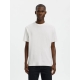 Selected rib t-shirt med rund hals i hvid til herre