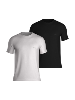 BOSS 2pak Rib T-shirts med rund hals i sort og hvid til herre.