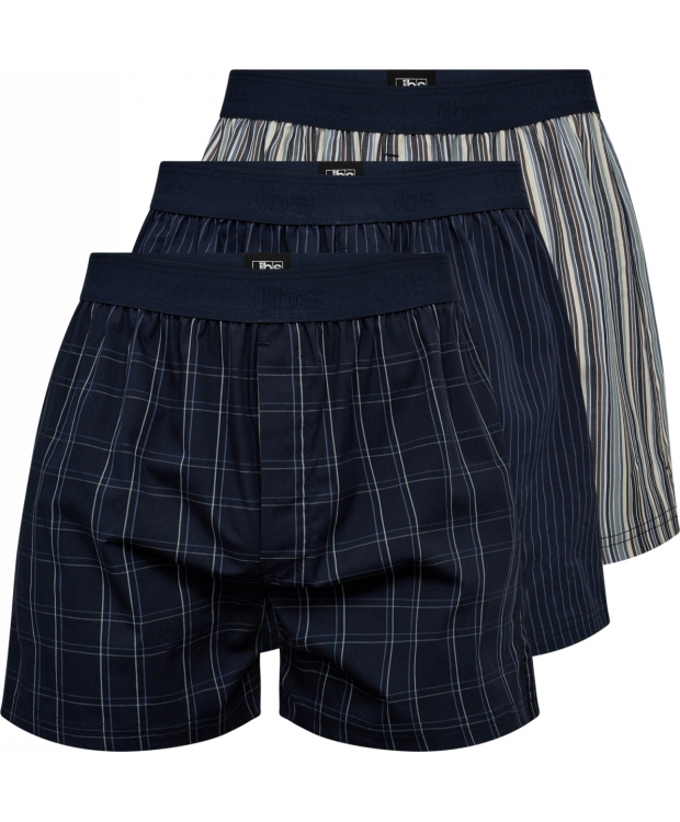 JBS 3pak bomulds boxershorts multifarvet til herre
