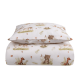 Sengetøj 100x140 cm - Junior sengesæt med hjorte og bjørne - 100% bomulds sengelinned - Nordstrand Home