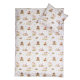 Sengetøj 70x100 cm - Baby sengesæt med hjorte og bjørne - 100% bomulds sengelinned - Nordstrand Home