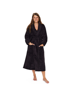 Morgenkåbe - Str. L/XL - 100% bomuld - Badekåbe - Sort - Nordstrand Home