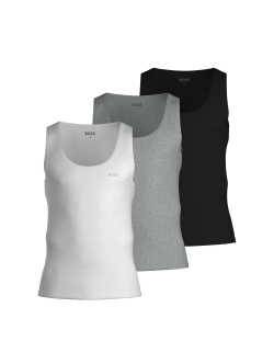 BOSS 3pak tank top i hvid, grå og sort til herre
