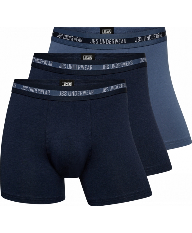JBS 3-pak bambus underbukser/boxershorts blå multifarvet til herre.