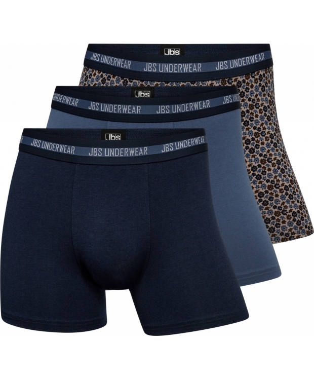 JBS 3pak bambusunderbukser i multifarve blå til herre