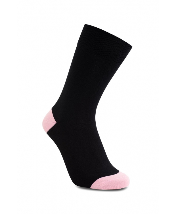 iZ Sock 6 par bambusstrømper i lyserød hæl og tå