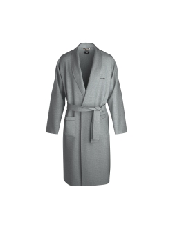 BOSS morgenkåbe i bomuld i grå til herre