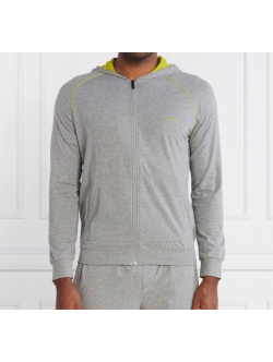 BOSS Hættetrøje med lynlås i grå til herre