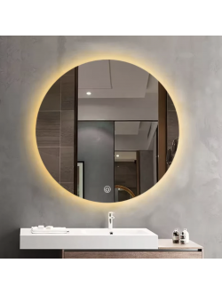 LE SOLÉIL | Rundt Spejl Med Lys - 58x58CM