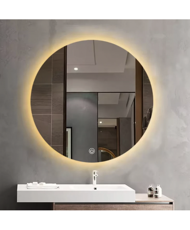 LE SOLÃIL | Rundt Spejl Med Lys - 58x58CM