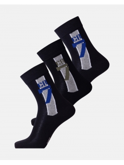 CR7 bomuld 3-pak Cristiona Ronaldo multifarvet strømper til børn.