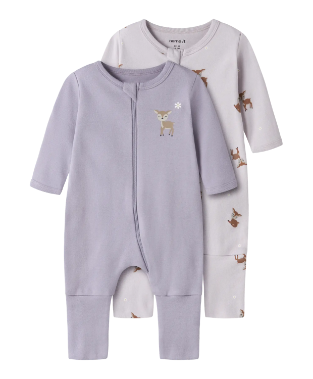 Name it 2pak natdragt i Lilac med hjorte til børn