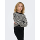 KIDS ONLY bluse i sort med hvide striber til piger