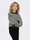 KIDS ONLY bluse i sort med hvide striber til piger