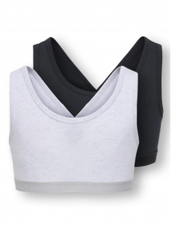 KIDS ONLY 2pak Top/Bralette i sort og grå til piger