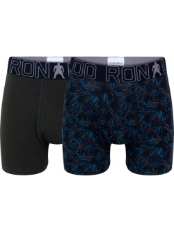 CR7 bomuld boy's trunk 2-pak i multifarvet grøn og blå til drenge