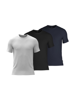 BOSS 3pak bambus t-shirts i multifarvet hvid, navy, og sort til herre
