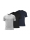 BOSS 3pak bambus t-shirts i multifarvet hvid, navy, og sort til herre