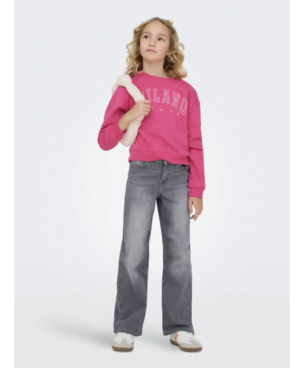 KIDS ONLY Langærmet sweatshirt i lyserød til piger