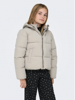 KIDS ONLY kort Pufferjakke i beige til piger