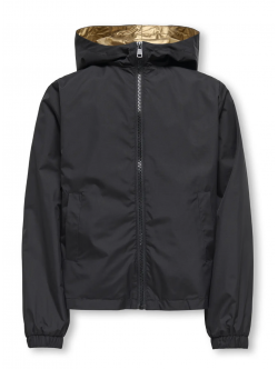 KIDS ONLY jakke i sort med guld indefra til piger