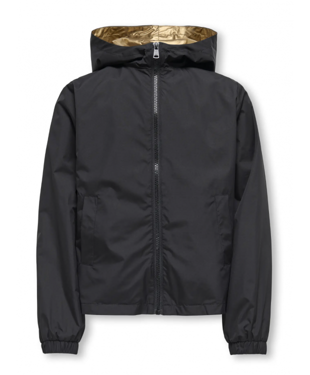 KIDS ONLY jakke i sort med guld indefra til piger