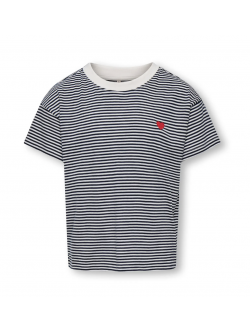KIDS ONLY Cropped t-shirt med striber til piger