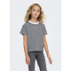 KIDS ONLY Cropped t-shirt med striber til piger
