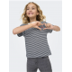 KIDS ONLY Cropped t-shirt med striber til piger