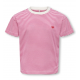 KIDS ONLY Cropped t-shirt med lyserød/hvid striber til piger