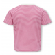 KIDS ONLY Cropped t-shirt med lyserød/hvid striber til piger