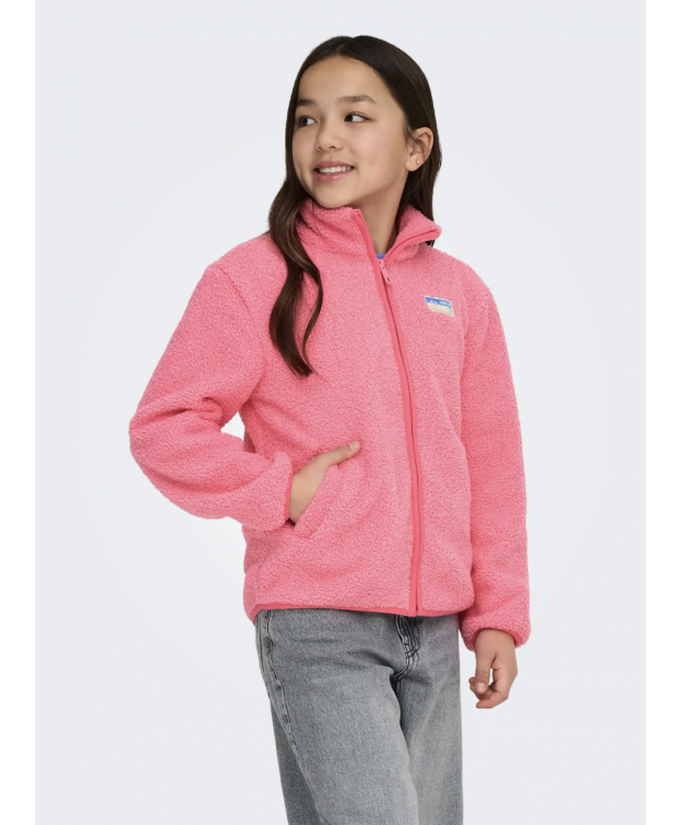 KIDS ONLY teddy jakke I lyserød til piger