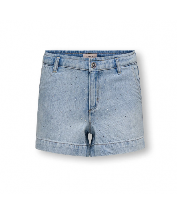 KIDS ONLY Denimshorts i blå med rhinsten til piger